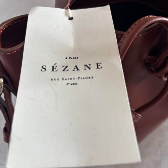 NWT Sezane Farrow Crossbody Bucket Bag - Picture 3 of 6